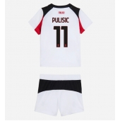 AC Milan Christian Pulisic #11 Udebanetrøje Børn 2025-26 Kort ærmer (+ bukser)