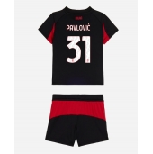 AC Milan Strahinja Pavlovic #31 Hjemmebanetrøje Børn 2025-26 Kort ærmer (+ bukser)