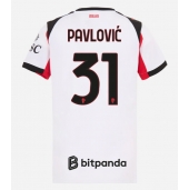AC Milan Strahinja Pavlovic #31 Udebanetrøje Dame 2025-26 Kort ærmer