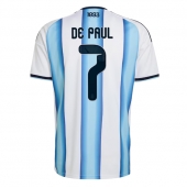 Argentina Rodrigo De Paul #7 Hjemmebanetrøje VM 2026 Kort ærmer