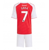 Arsenal Bukayo Saka #7 Hjemmebanetrøje Børn 2025-26 Kort ærmer (+ bukser)