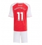 Arsenal Gabriel Martinelli #11 Hjemmebanetrøje Børn 2025-26 Kort ærmer (+ bukser)
