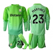 Aston Villa Emiliano Martinez #23 Målmand Udebanetrøje Børn 2025-26 Lange ærmer (+ bukser)