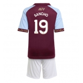 Aston Villa Jadon Sancho #19 Hjemmebanetrøje Børn 2025-26 Kort ærmer (+ bukser)