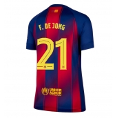 Barcelona Frenkie de Jong #21 Hjemmebanetrøje Dame 2025-26 Kort ærmer