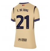 Barcelona Frenkie de Jong #21 Udebanetrøje Dame 2025-26 Kort ærmer