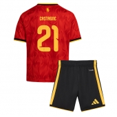 Belgien Timothy Castagne #21 Hjemmebanetrøje Børn VM 2026 Kort ærmer (+ bukser)