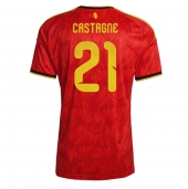 Belgien Timothy Castagne #21 Hjemmebanetrøje VM 2026 Kort ærmer