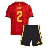 Belgien Zeno Debast #2 Hjemmebanetrøje Børn VM 2026 Kort ærmer (+ bukser)