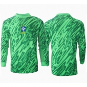 Brasilien Målmand Hjemmebanetrøje Copa America 2024 Lange ærmer