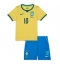 Brasilien Vinicius Junior #10 Hjemmebanetrøje Børn VM 2026 Kort ærmer (+ bukser)