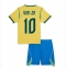 Brasilien Vinicius Junior #10 Hjemmebanetrøje Børn VM 2026 Kort ærmer (+ bukser)