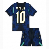 Brasilien Vinicius Junior #10 Udebanetrøje Børn VM 2026 Kort ærmer (+ bukser)