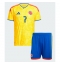 Colombia Luis Diaz #7 Hjemmebanetrøje Børn VM 2026 Kort ærmer (+ bukser)