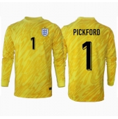 England Jordan Pickford #1 Målmand Udebanetrøje EM 2024 Lange ærmer