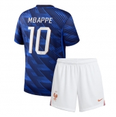 Frankrig Kylian Mbappe #10 Hjemmebanetrøje Børn VM 2026 Kort ærmer (+ bukser)