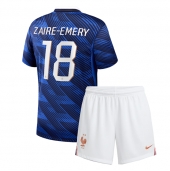 Frankrig Warren Zaire-Emery #18 Hjemmebanetrøje Børn VM 2026 Kort ærmer (+ bukser)