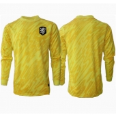 Holland Målmand Udebanetrøje EM 2024 Lange ærmer