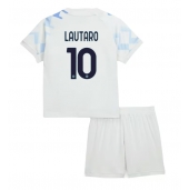Inter Milan Lautaro Martinez #10 Udebanetrøje Børn 2025-26 Kort ærmer (+ bukser)