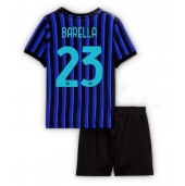 Inter Milan Nicolo Barella #23 Hjemmebanetrøje Børn 2025-26 Kort ærmer (+ bukser)