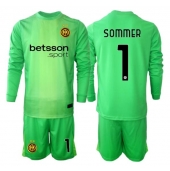 Inter Milan Yann Sommer #1 Målmand Tredje trøje Børn 2025-26 Lange ærmer (+ bukser)