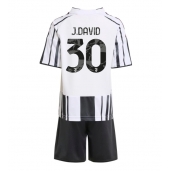Juventus Jonathan David #30 Hjemmebanetrøje Børn 2025-26 Kort ærmer (+ bukser)