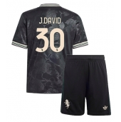 Juventus Jonathan David #30 Tredje trøje Børn 2025-26 Kort ærmer (+ bukser)