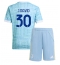 Juventus Jonathan David #30 Udebanetrøje Børn 2025-26 Kort ærmer (+ bukser)