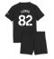 Manchester City Rico Lewis #82 Udebanetrøje Børn 2025-26 Kort ærmer (+ bukser)