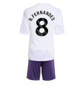Manchester United Bruno Fernandes #8 Udebanetrøje Børn 2025-26 Kort ærmer (+ bukser)