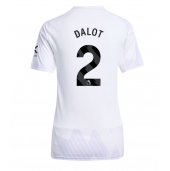 Manchester United Diogo Dalot #2 Udebanetrøje Dame 2025-26 Kort ærmer
