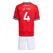 Manchester United Matthijs de Ligt #4 Hjemmebanetrøje Børn 2025-26 Kort ærmer (+ bukser)