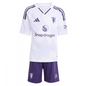 Manchester United Udebanetrøje Børn 2025-26 Kort ærmer (+ bukser)