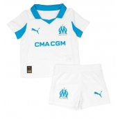 Olympique de Marseille Hjemmebanetrøje Børn 2025-26 Kort ærmer (+ bukser)