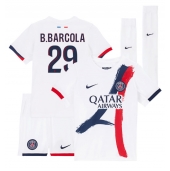 Paris Saint-Germain Bradley Barcola #29 Udebanetrøje Børn 2025-26 Kort ærmer (+ bukser)