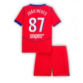 Paris Saint-Germain Joao Neves #87 Tredje trøje Børn 2025-26 Kort ærmer (+ bukser)