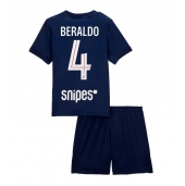 Paris Saint-Germain Lucas Beraldo #4 Hjemmebanetrøje Børn 2025-26 Kort ærmer (+ bukser)