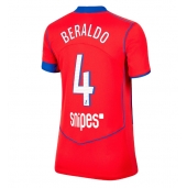 Paris Saint-Germain Lucas Beraldo #4 Tredje trøje Dame 2025-26 Kort ærmer