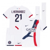 Paris Saint-Germain Lucas Hernandez #21 Udebanetrøje Børn 2025-26 Kort ærmer (+ bukser)