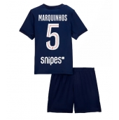 Paris Saint-Germain Marquinhos #5 Hjemmebanetrøje Børn 2025-26 Kort ærmer (+ bukser)