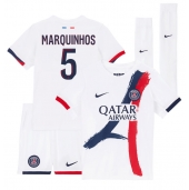 Paris Saint-Germain Marquinhos #5 Udebanetrøje Børn 2025-26 Kort ærmer (+ bukser)