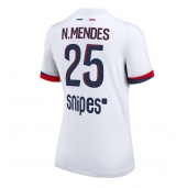 Paris Saint-Germain Nuno Mendes #25 Udebanetrøje Dame 2025-26 Kort ærmer