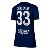 Paris Saint-Germain Warren Zaire-Emery #33 Hjemmebanetrøje Dame 2025-26 Kort ærmer
