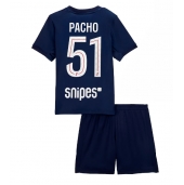 Paris Saint-Germain Willian Pacho #51 Hjemmebanetrøje Børn 2025-26 Kort ærmer (+ bukser)