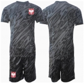 Polen Målmand Udebanetrøje Børn EM 2024 Kort ærmer (+ bukser)