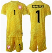 Polen Wojciech Szczesny #1 Målmand Hjemmebanetrøje Børn EM 2024 Kort ærmer (+ bukser)