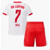 RB Leipzig Antonio Nusa #7 Hjemmebanetrøje Børn 2025-26 Kort ærmer (+ bukser)