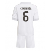 Real Madrid Eduardo Camavinga #6 Hjemmebanetrøje Børn 2025-26 Kort ærmer (+ bukser)
