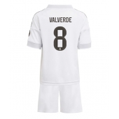 Real Madrid Federico Valverde #8 Hjemmebanetrøje Børn 2025-26 Kort ærmer (+ bukser)