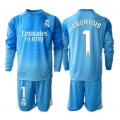 Real Madrid Thibaut Courtois #1 Målmand Hjemmebanetrøje Børn 2025-26 Lange ærmer (+ bukser)
